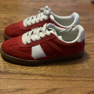 Kids Zara Red and White Sneakers Classic Low-Top Design